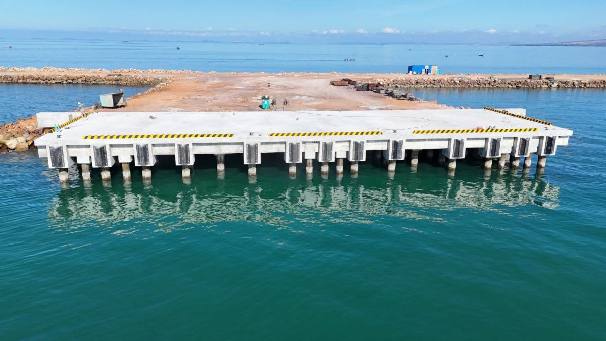 CONCRETING FOR JETTY AT KAMPOT PROVINCE, CAMBODIA